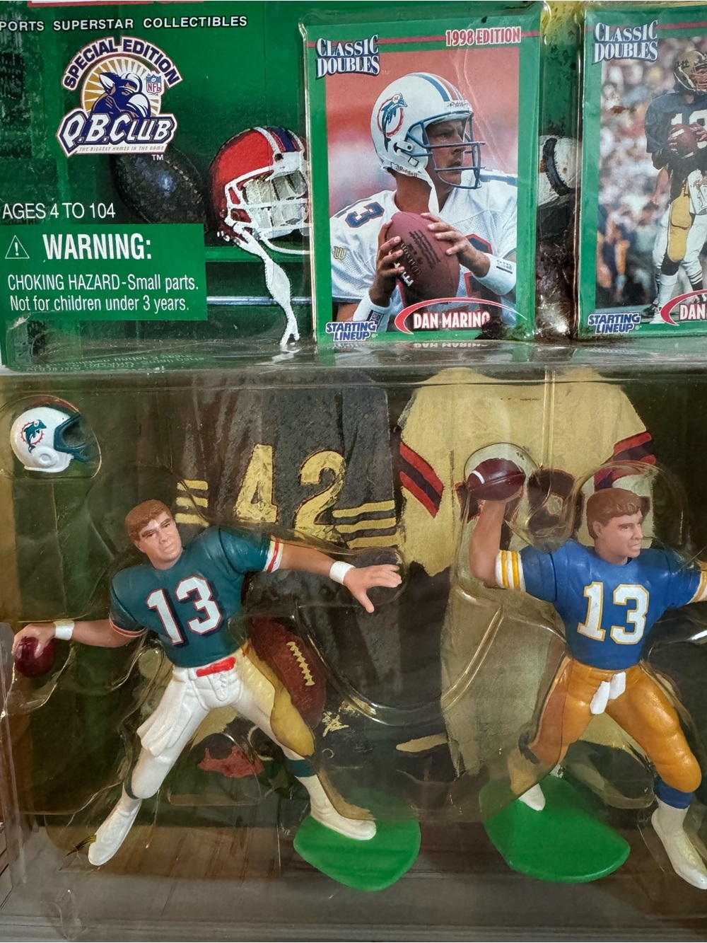 Vintage 1998 NFL Starting Lineup Classic Doubles Dan Marino Miami and  PITT - Picture 3 of 5